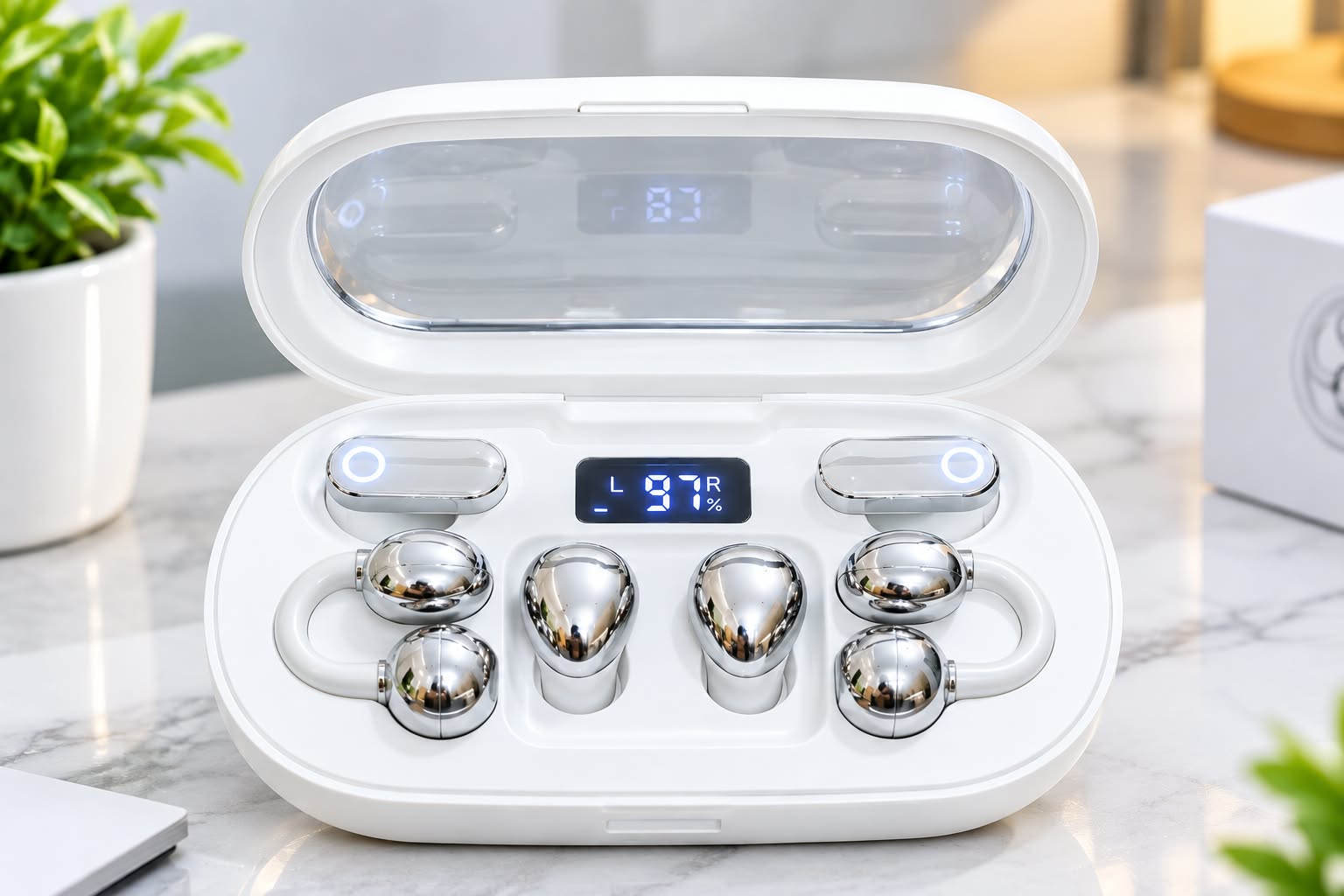 B72-B True Wireless Bluetooth Earbuds — 3in1(এক বক্সেই ৩জোড়া ৬টি) Type c charging ) Hi-Fi Sound & Powerful Battery Backup!