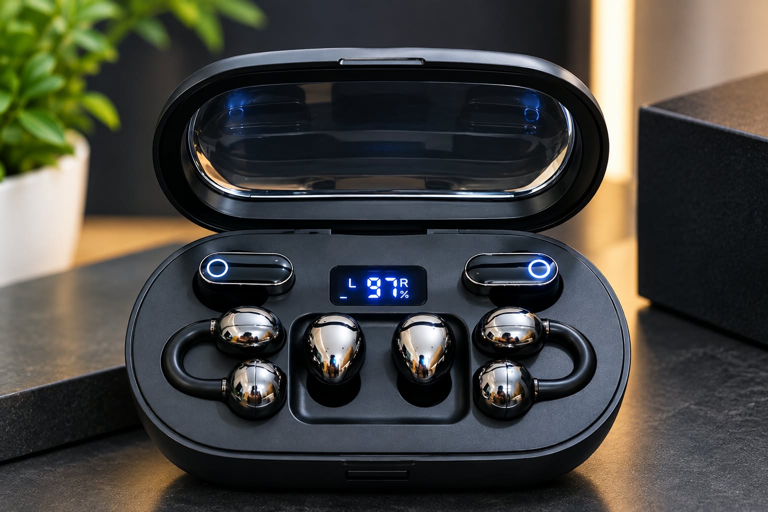 B72-B True Wireless Bluetooth Earbuds — 3in1(এক বক্সেই ৩জোড়া ৬টি) Type c charging ) Hi-Fi Sound & Powerful Battery Backup!